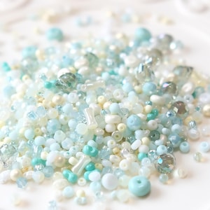 Soft Blue & Yellow Glass Bead Soup: DIY Jewelry Making