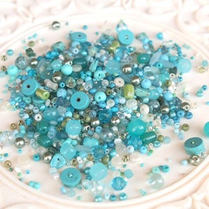 Mezcla de cuentas de flores de almendro de Van Gogh: joyería DIY - Cuentas de vidrio y semillas
