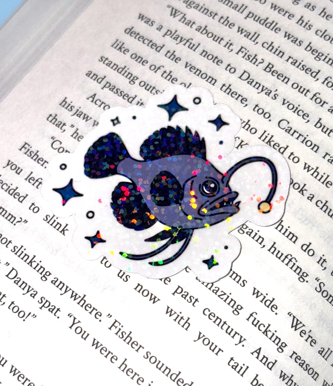 Cute Angler Fish Holographic Sticker - Etsy