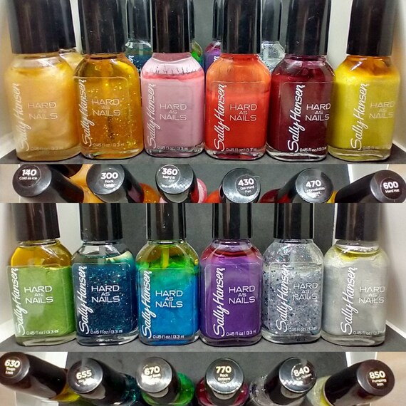 Retired Nail Polish Used Sally Hansen Hard as Nails 140 300 - Etsy Israel Retired Nail Polish Used Sally Hansen Hard as Nails 140 300 - Etsy Israel