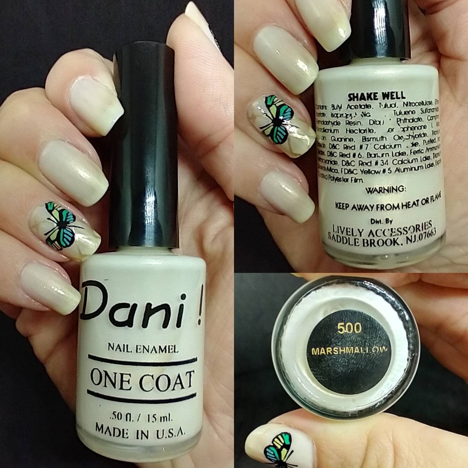 Vintage Nail Polish NEW by Dani Nail Enamel 500 Marshmallow - Etsy Finland