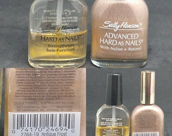 Vintage Nail Polish Used Sally Hansen Hard as Nails With Nylon - Etsy Vintage Nail Polish Used Sally Hansen Hard as Nails With Nylon - Etsy