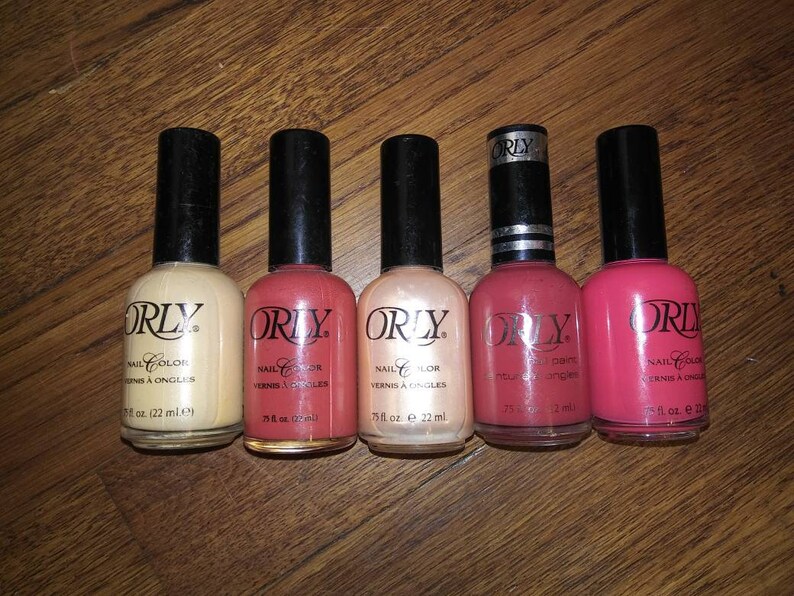Vintage Nail Polish Orly 186 Seashell 74 Terra Mauve 071 Etsy