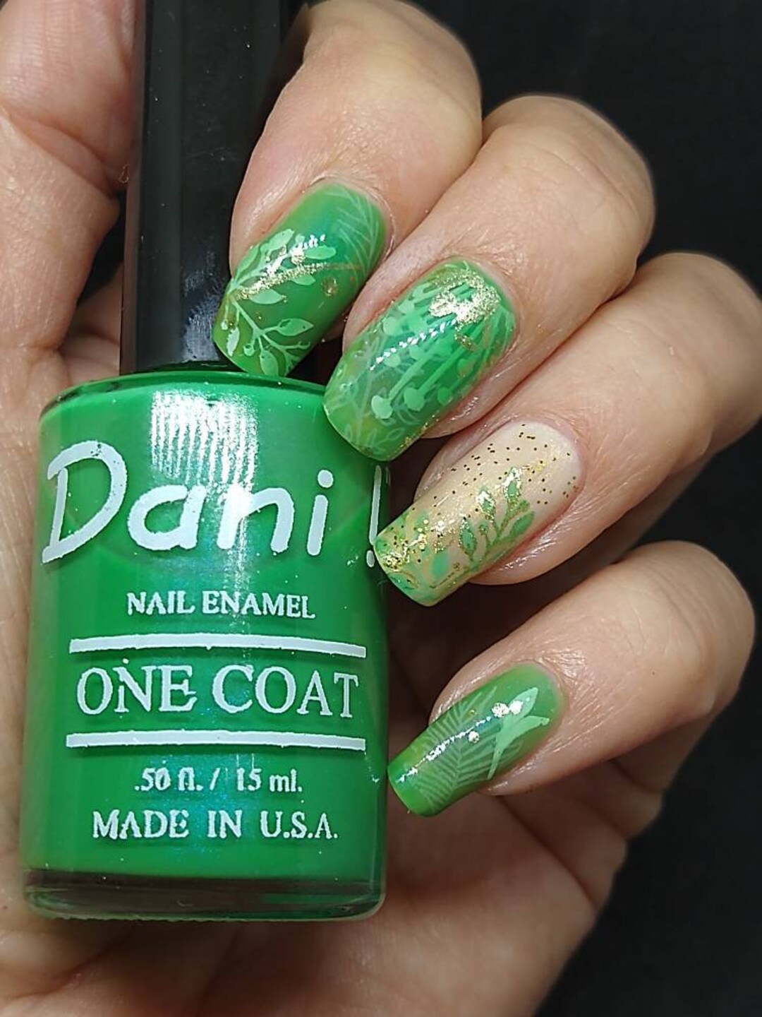 Vintage Nail Polish NEW by Dani Nail Enamel Black Cap Lid 722 Green Etsy