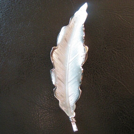 Coro Vintage Feather Brooch - image 2