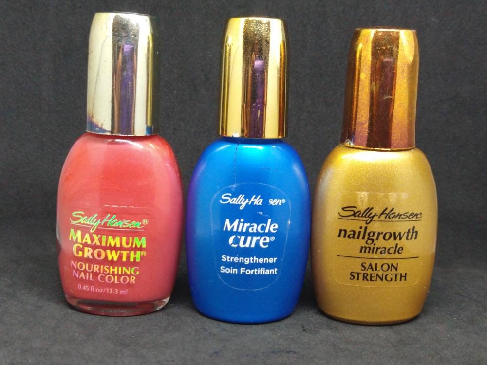 Vintage Nail Polish Used Sally Hansen Nailgrowth Miracle Cure - Etsy Vintage Nail Polish Used Sally Hansen Nailgrowth Miracle Cure - Etsy