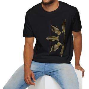 3 Stars And A Sun Philippines Colored Unisex Softstyle Front & Back Print Shirt, Pinoy Shirt, Pinoy Pride, Philippines Apparel