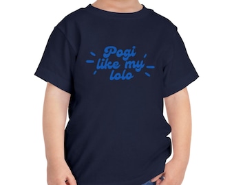 Pogi Like My Lolo Toddler Short Sleeve Tee, Filipino Baby Shirt, Proud Filipino Baby, Pinoy Pride, Philippines Apparel, Gift For Filipino