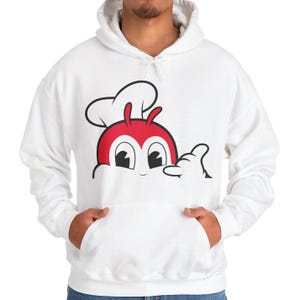 Felpa con cappuccio unisex Jollibee Filippine, felpa filippina Chickenjoy, abbigliamento Pinoy USA, orgoglio di Pinoy, abbigliamento Filippine, cultura filippina immagine 1