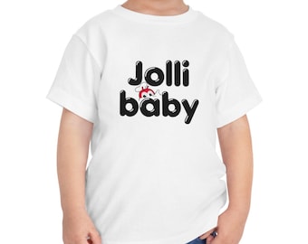 Jolli Baby Jollibee Unisex Toddler Short Sleeve Tee, Jollibee USA, Chickenjoy Filipino Baby Shirt, Pinoy Pride, Philippines Apparel