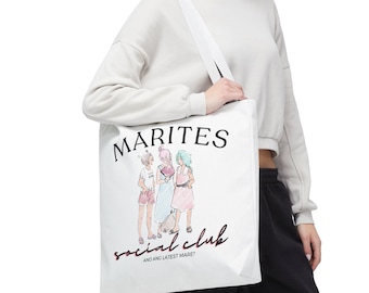 Marites Social Club Philippines Canvas Tote Bag, Philippines Tote Bag, Filipino Tote Bag, Pinoy Pride, Philippines Accessories