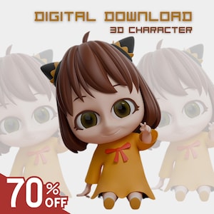 File STL 3D dei personaggi Anya per stampante 3D, action figure, modelli 3D, regali, accessori, giocattoli, hobby, artigianato