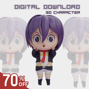 Mikasa Characters 3D STL File for 3D Printer, Action Figure, 3D Model Print Gift, Accessories, Toys, Hobby, Crafting