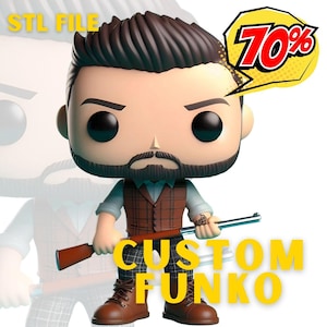 Plik cyfrowy, niestandardowy Funko Pop, modelowanie 3D, słodkie, zlecenie modelu 3D, usługa projektowania 3D, 2D do 3D, niestandardowe modelowanie 3D, konwersja obrazu do 3D
