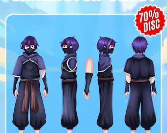 Custom Anime Character Reference Sheet: OC Design Commission