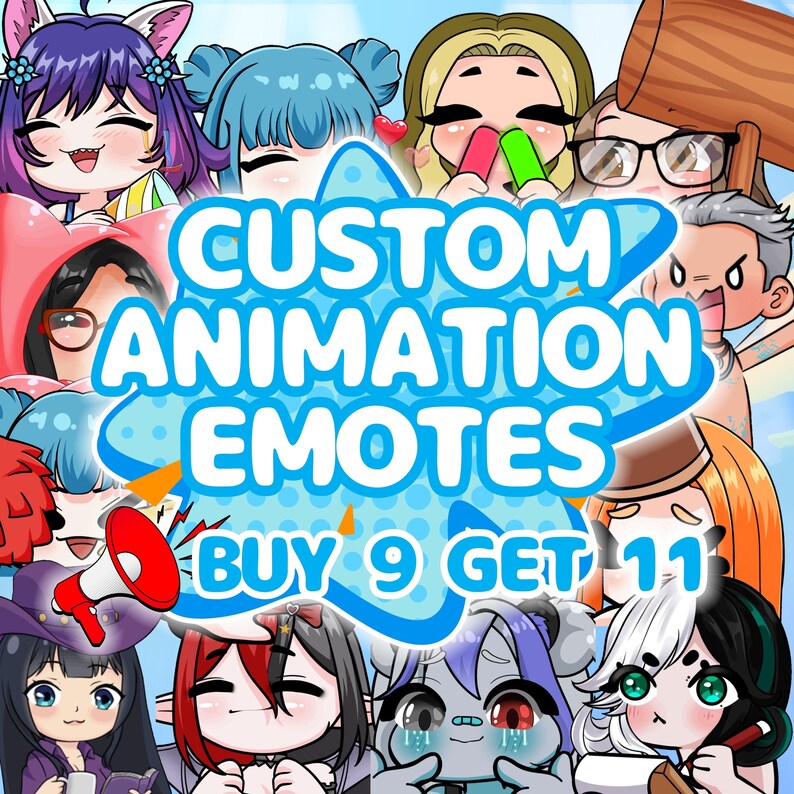 Custom Animated Twitch Emotes: Kawaii GIF Emojis - Etsy