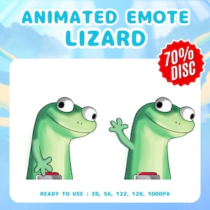 Animated Lizard Button Meme Emoji for Twitch and Discord – Funny Streaming Overlay GIF