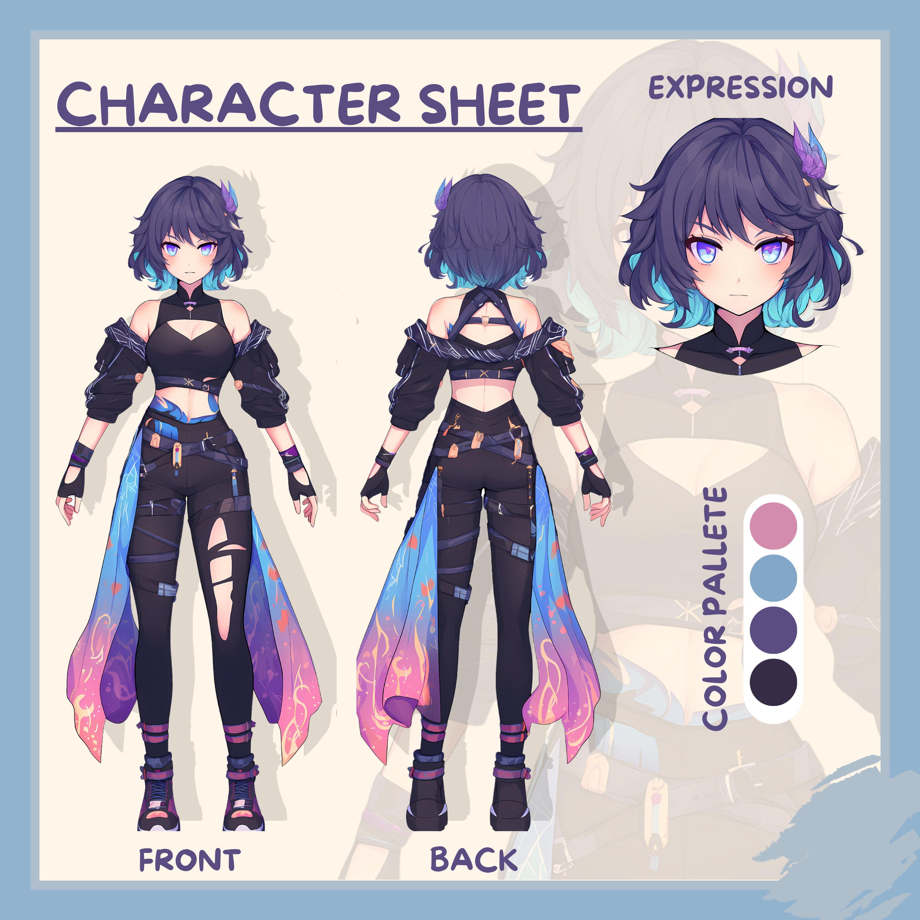 CUSTOM Character Reference Sheet, Vtuber Reference Sheet, Character CUSTOM Character Reference Sheet, Vtuber Reference Sheet, Character
