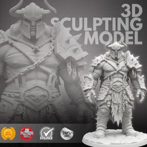 Custom DnD Miniature | Fantasy Character 3D Model Sculpting | STL File for 3D Printing image 6