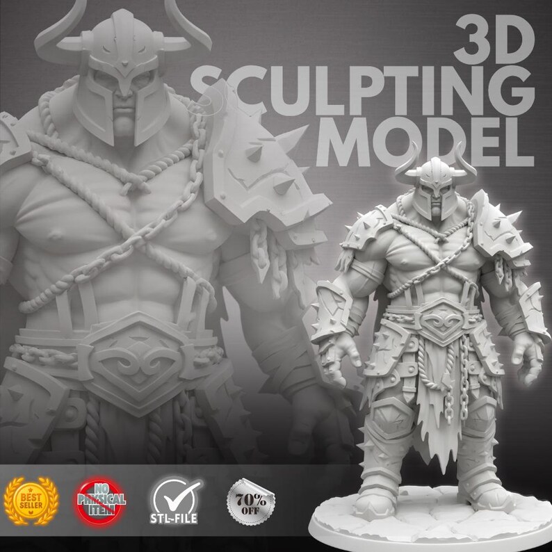 Custom DnD Miniature | Fantasy Character 3D Model Sculpting | STL File for 3D Printing image 6