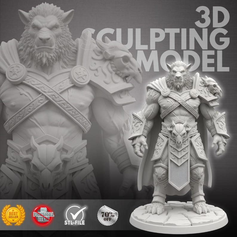 Custom DnD Miniature | Fantasy Character 3D Model Sculpting | STL File for 3D Printing image 5