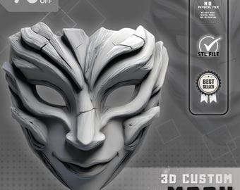Custom Fantasy & Cosplay Mask | 3D Modeling Service for 3D Printing | Digital Only