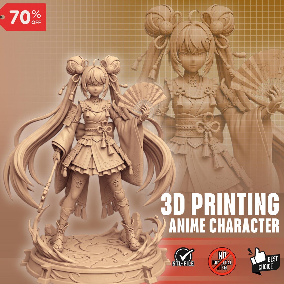 Custom Anime 3D Printing Model | STL OBJ Blender File | Anime Character