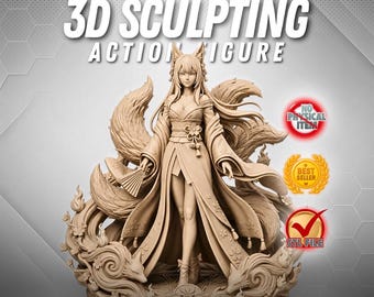 Anime 3D Figurine | Custom Character STL for 3D Printing | Collectible Digital Model