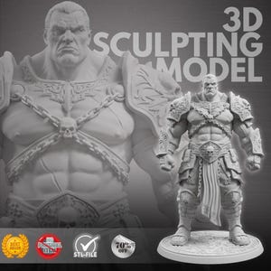 Custom DnD Miniature | Fantasy Character 3D Model Sculpting | STL File for 3D Printing image 8