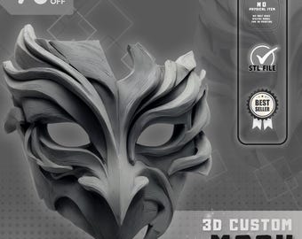 Personalized 3D Mask Modeling Service | Unique Cosplay Mask | Digital Download