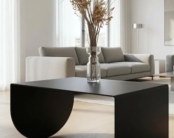 Mesa lateral moderna em metal, mesa de apoio minimalista, móvel de design, decoração escandinava para casa.
