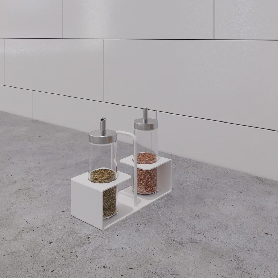 Wall Mount Spice Rack | Black Metal Shelf for Kitchen | Minimalist ...