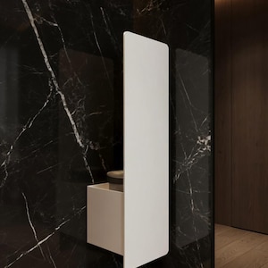 Portascopino da parete in acciaio - Design moderno e sospeso per bagni eleganti