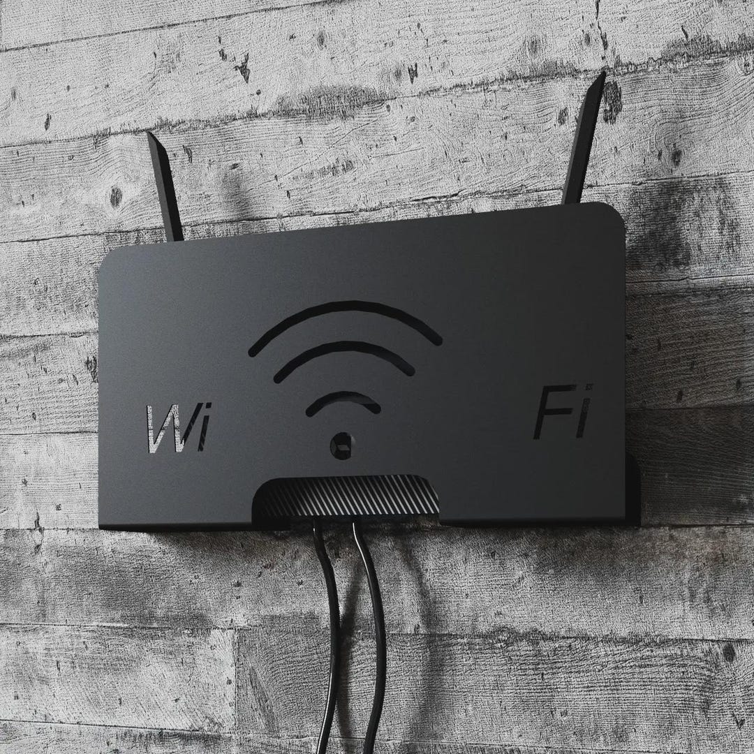 Wifi Router Wall Mount Wall Mount Wi-fi Router Holder | Metal Shelf for Modem | Vertical ...
