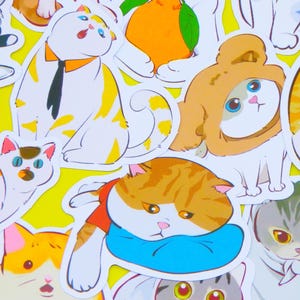 Ugly Cute Cat Stickers Pack, 50 PCS a pack, Waterproof, Reusable, Very Cute!!