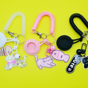 Cute Cat AirTag-houder, AirTag-etui, sleutelhanger, tasbedel, AirTag-siliconenhoesje