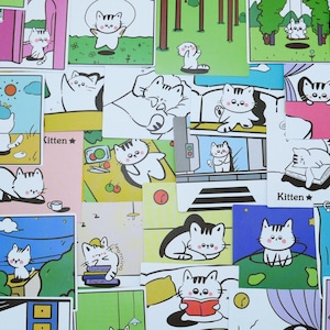 Cats Life Stickers Pack, 60 PCS a pack, Waterproof, Reusable, Very Cute!!