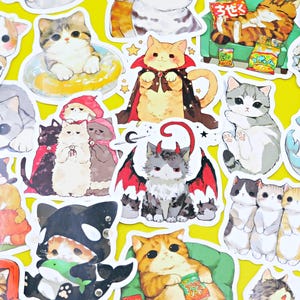 Cats Life Stickers Pack, 50 pieces a pack, Waterproof, Reusable, Very Cute!!