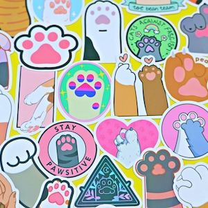 Cat Paws Stickers Pack, 61 pieces a pack, Waterproof, Reusable, Very Cute!!