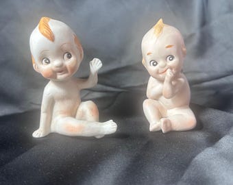 Vintage set of Bisque Kewpie Doll baby figurines