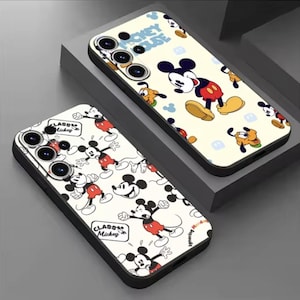 Mickey Minnie Mouse Case For Samsung Galaxy S23 S22 Ultra S20 S24 FE S21 Plus S10 Lite S9 S10e S8 Soft Funda Phone Cover