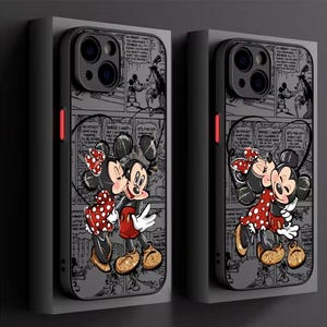 Mickey Minnie Love Case for Apple iPhone 11 13 15 14 Pro Max 12 Mini 7 8 Plus XR X XS SE 6 6S Funda Matte Phone Cover