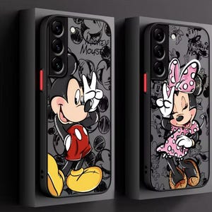 Cartoon Mickey Minnie Mouse Case for Samsung Galaxy S24 S23 S22 Ultra S20 S21 FE S10 Plus Note 20 10 Lite 9 Funda Phone Cover