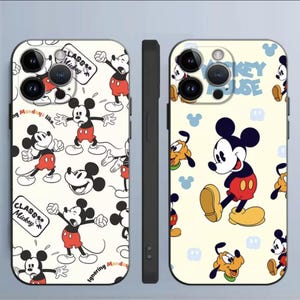 Mickey Minnie Mouse Case For Apple iPhone 11 13 15 14 Pro Max 12 Mini 7 8 Plus XR X XS 6 6S SE Phone Cover Black Shell