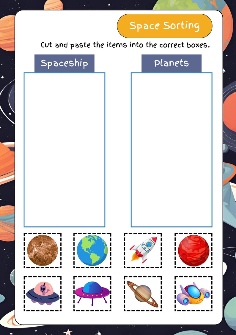 Space Activities for Kids - Etsy
