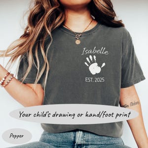 Custom Mothers Day Drawing Shirt, Gift for Mom, Unique Drawing Shirt, Kids Art Shirt, Gift for Grandma, Fathers day, Personalized love Gift,