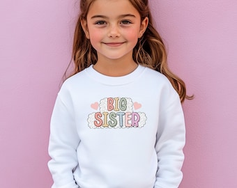 Personalized Big Sister T-Shirt, Custom Kids Sister Tee, Pregnancy Announcement