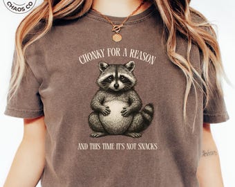 Funny Pregnancy Announcement T-Shirt, Comfort Colors, Mama Raccoon