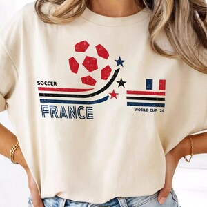 Retro France Soccer World 2026 Comfort Colors Shirt, 2026 Soccer Fan Shirt, Gift For Fan Fathers Day Bild 4