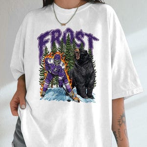 Minnesota Women Hockey Skull Vintage Comfort Colors Shirt Bild 2